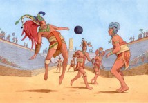 Mayans playing an early form of sport similar to football