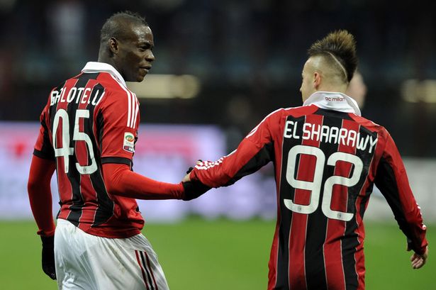 Balotelli and El Shaarawy.... contrasting fortunes since the widely publicized move.